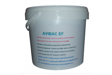Preparat bakteryjny AVIBAC EF  dla małych biologicznych oczyszczalni ścieków.12 miesięcy pakiet. 12gab.x100g