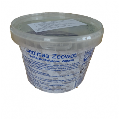 Ceolitas Zeowet gėlo vandens akvariumo ir žuvų ūkių vandens valymui, frakcija  2.5-5mm, po 2L (1,75kg) 1