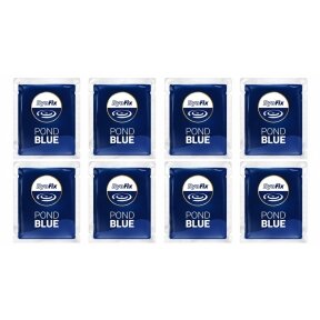 Sinine dekoratiivne tiigivärv "Dyofix Pond Blue" vetikate ja veeumbrohtude vastu. 100 g lahustuv kott, kuni 1000 m3 vett.
