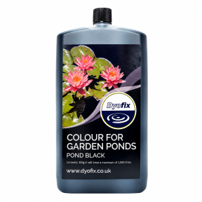Black liquid decorative pond dye "Dyofix Pond Black" - liquid against algae and aquatic weeds. 300 g of liquid to 1 m3
