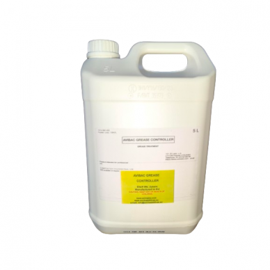 Жидкий биопродукт Avibac Grease Controller для уменьшения запахов и жира в кухонных трубопроводах и жироуловителях. 5 л